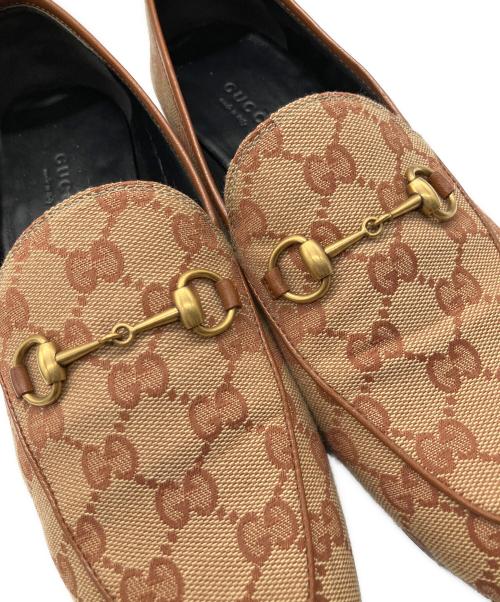 GUCCI（グッチ）GUCCI (グッチ) ホースビットGGローファー ブラウン サイズ:38の古着・服飾アイテム