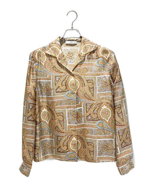 PRADA（プラダ）PRADA (プラダ) ペイズリーシルクシャツ ブラウン サイズ:40の古着・服飾アイテム