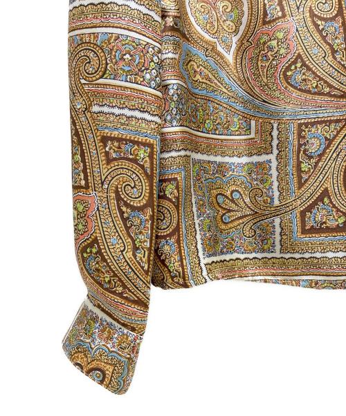 PRADA（プラダ）PRADA (プラダ) ペイズリーシルクシャツ ブラウン サイズ:40の古着・服飾アイテム