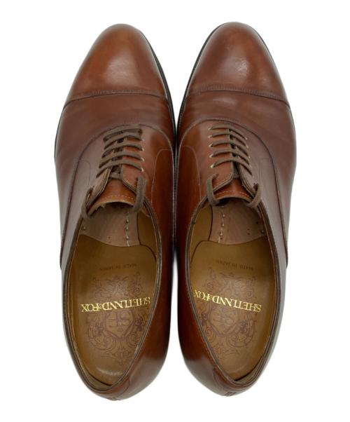 SHETLAND FOX（シェットランドフォックス）SHETLAND FOX (シェットランドフォックス) ストレートチップシューズ ブラウン サイズ:24.5の古着・服飾アイテム