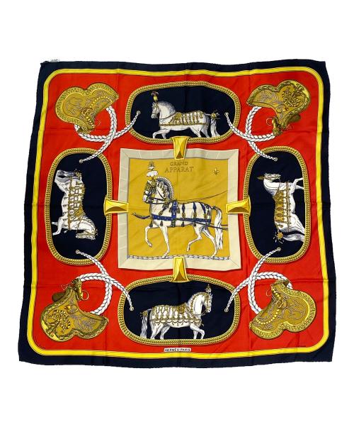 HERMES（エルメス）HERMES (エルメス) カレ90 ブラック サイズ:90の古着・服飾アイテム
