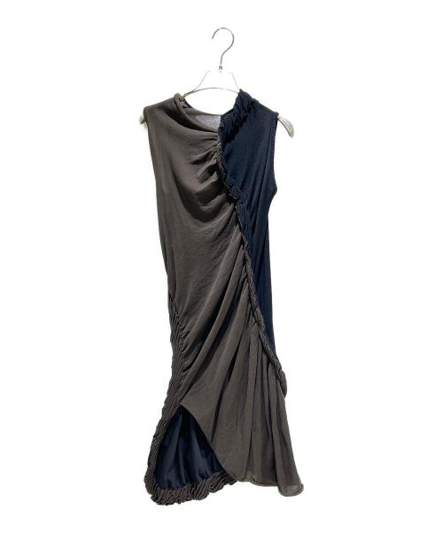 ISSEY MIYAKE（イッセイミヤケ）ISSEY MIYAKE (イッセイミヤケ) シュリンクチュニック ブラウン サイズ:2の古着・服飾アイテム
