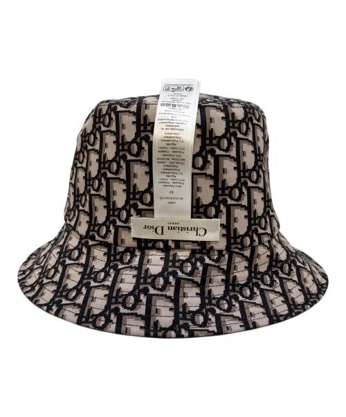 Christian Dior（クリスチャン ディオール）Christian Dior (クリスチャン ディオール) リバーシブルボブハット/Teddy-D ボブハット ブラック サイズ:57の古着・服飾アイテム