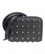 VALENTINOヴァレンティノ）の古着「ショルダーストラップ付コインケース」｜ブラック