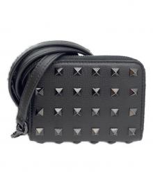 VALENTINO（ヴァレンティノ）の古着「ショルダーストラップ付コインケース」｜ブラック