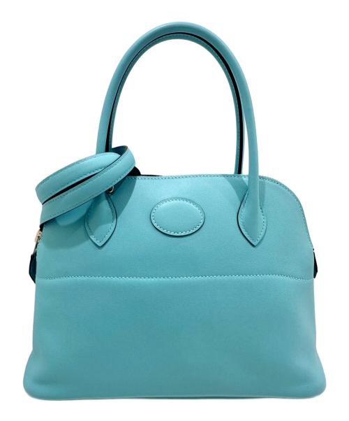 HERMES（エルメス）HERMES (エルメス) ボリード27/ブルーアトール/シルバー金具/ヴォースイフト/X刻印:2016年 ブルーアトール サイズ:27の古着・服飾アイテム