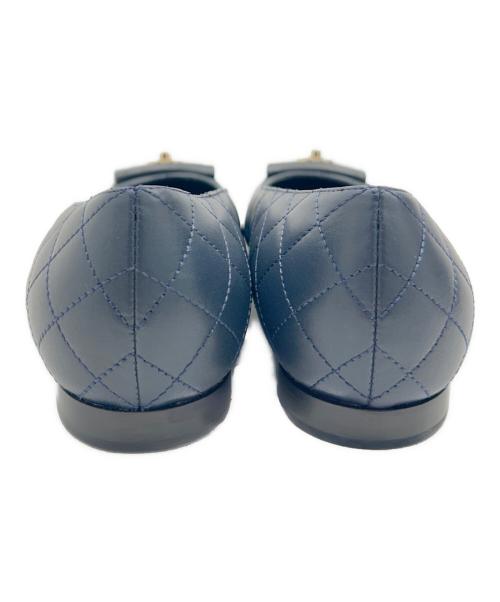 CHANEL（シャネル）CHANEL (シャネル) フラットパンプス G38226 ネイビー サイズ:36 1/2Cの古着・服飾アイテム