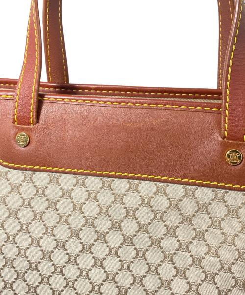 CELINE（セリーヌ）CELINE (セリーヌ) マカダムトートバッグ ベージュの古着・服飾アイテム