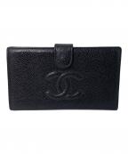 CHANELシャネル）の古着「ココマーク長財布」｜ブラック