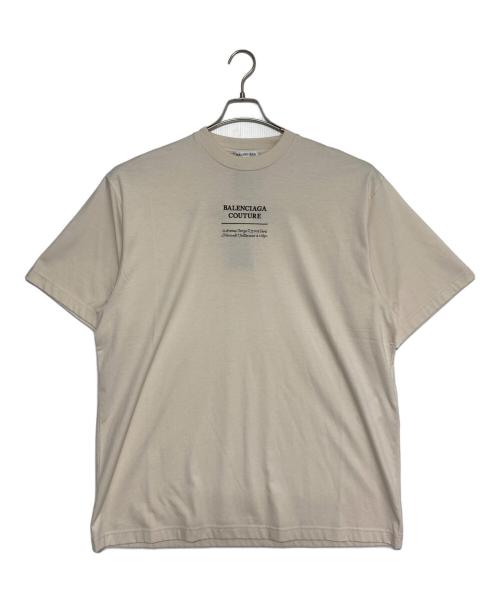 BALENCIAGA（バレンシアガ）BALENCIAGA (バレンシアガ) マルチランゲージロゴ刺繍付オーバーサイズT アイボリー サイズ:XSの古着・服飾アイテム