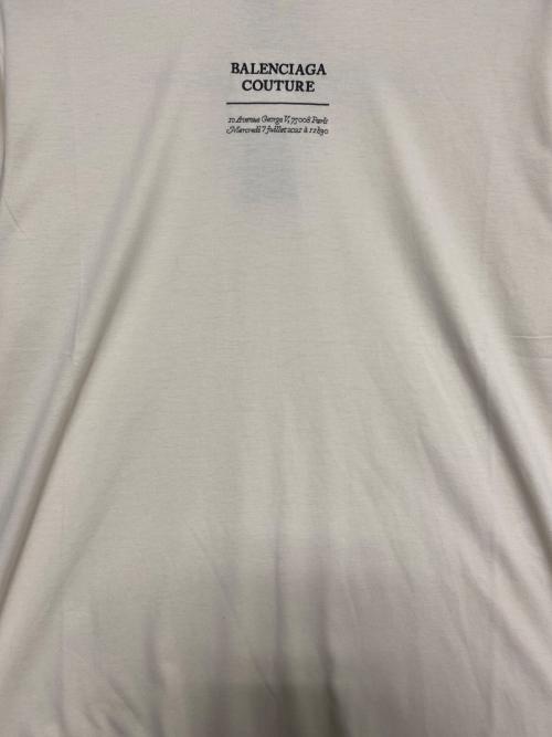 BALENCIAGA（バレンシアガ）BALENCIAGA (バレンシアガ) マルチランゲージロゴ刺繍付オーバーサイズT アイボリー サイズ:XSの古着・服飾アイテム