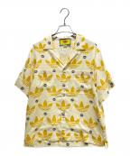 GUCCI×adidasグッチ×アディダス）の古着「adidas × gucci ボーリングシャツ」｜イエロー