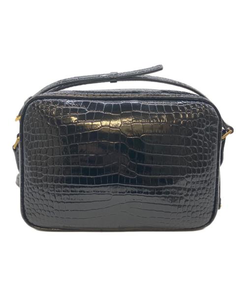 Saint Laurent Paris（サンローランパリ）Saint Laurent Paris (サンローランパリ) カサンドラ クロコ型押しカメラショルダーバッグ ブラックの古着・服飾アイテム