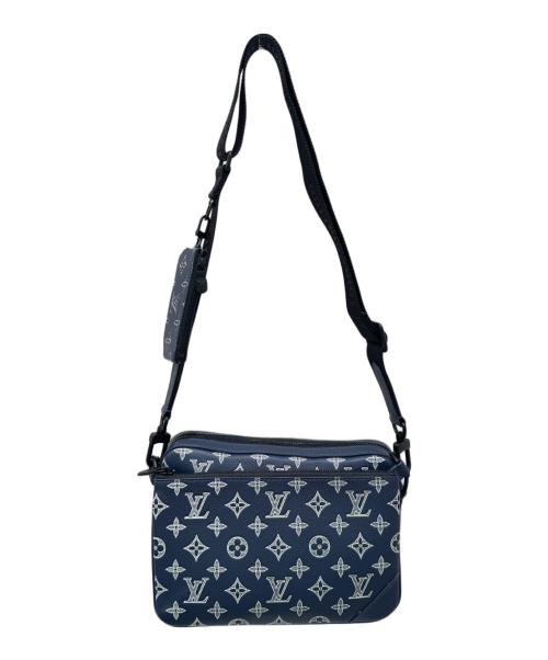 LOUIS VUITTON（ルイ ヴィトン）LOUIS VUITTON (ルイ ヴィトン) トリオメッセンジャー M24753 ネイビーの古着・服飾アイテム