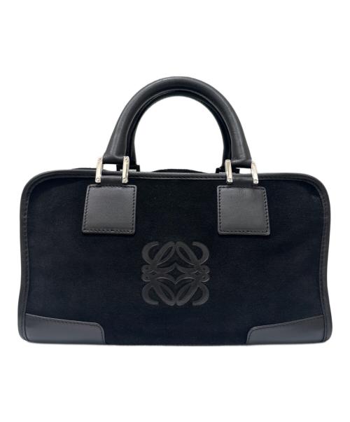 LOEWE（ロエベ）LOEWE (ロエベ) アマソナ28/スウェードハンドバッグ ブラック サイズ:28の古着・服飾アイテム