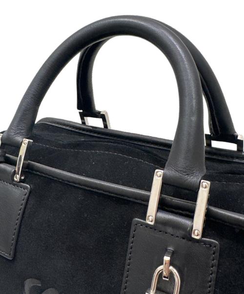 LOEWE（ロエベ）LOEWE (ロエベ) アマソナ28/スウェードハンドバッグ ブラック サイズ:28の古着・服飾アイテム