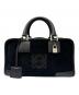 LOEWE（ロエベ）の古着「アマソナ28/スウェードハンドバッグ」｜ブラック