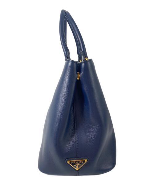 PRADA（プラダ）PRADA (プラダ) 2WAYショルダーバッグ ネイビーの古着・服飾アイテム