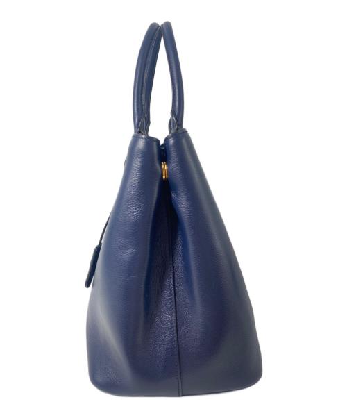 PRADA（プラダ）PRADA (プラダ) 2WAYショルダーバッグ ネイビーの古着・服飾アイテム