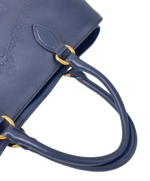 PRADA（プラダ）PRADA (プラダ) 2WAYショルダーバッグ ネイビーの古着・服飾アイテム