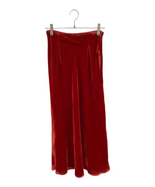 CLANE（クラネ）CLANE (クラネ) ベルベットスカート レッド サイズ:2 未使用品の古着・服飾アイテム
