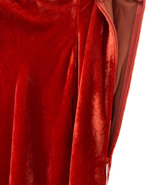 CLANE（クラネ）CLANE (クラネ) ベルベットスカート レッド サイズ:2 未使用品の古着・服飾アイテム