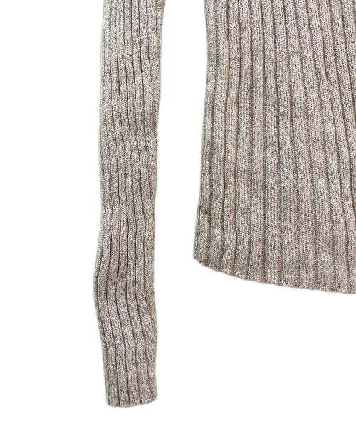 AURALEE（オーラリー）AURALEE (オーラリー) SILK COTTON MELANGE RIB KNIT V-NECK P/O ベージュ サイズ:1の古着・服飾アイテム