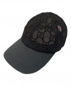 GUCCIグッチ）の古着「GGエンブロイダリーキャップ」｜ブラック