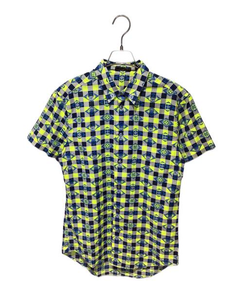 LOUIS VUITTON（ルイ ヴィトン）LOUIS VUITTON (ルイ ヴィトン) 総柄半袖シャツ 黄緑 サイズ:Mの古着・服飾アイテム
