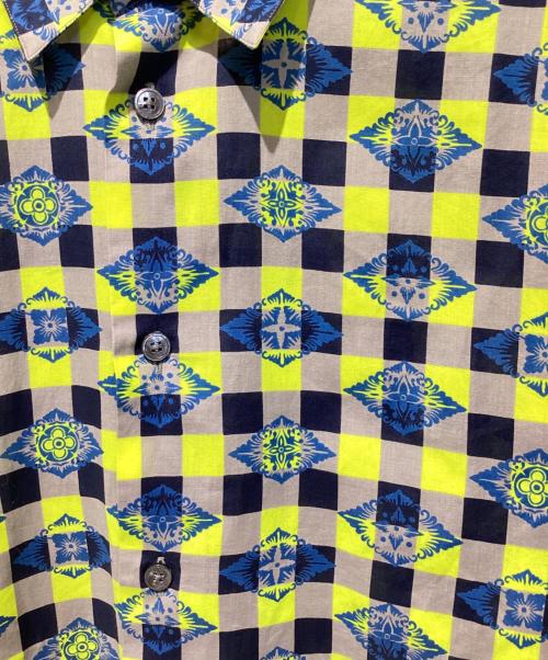 LOUIS VUITTON（ルイ ヴィトン）LOUIS VUITTON (ルイ ヴィトン) 総柄半袖シャツ 黄緑 サイズ:Mの古着・服飾アイテム
