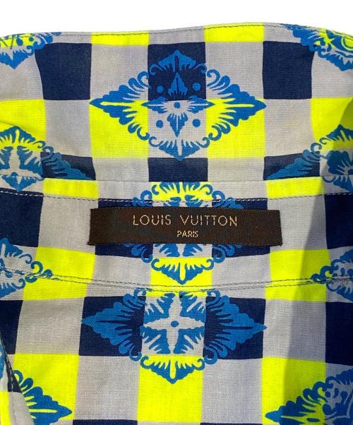 LOUIS VUITTON（ルイ ヴィトン）LOUIS VUITTON (ルイ ヴィトン) 総柄半袖シャツ 黄緑 サイズ:Mの古着・服飾アイテム