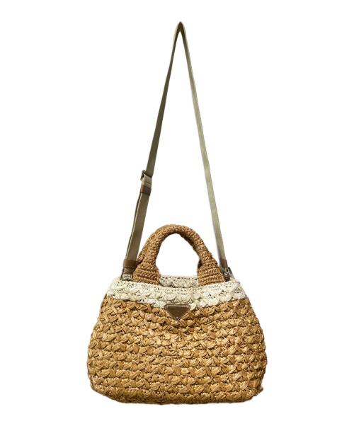 PRADA（プラダ）PRADA (プラダ) カナパ/2WAYハンドバッグ ベージュの古着・服飾アイテム