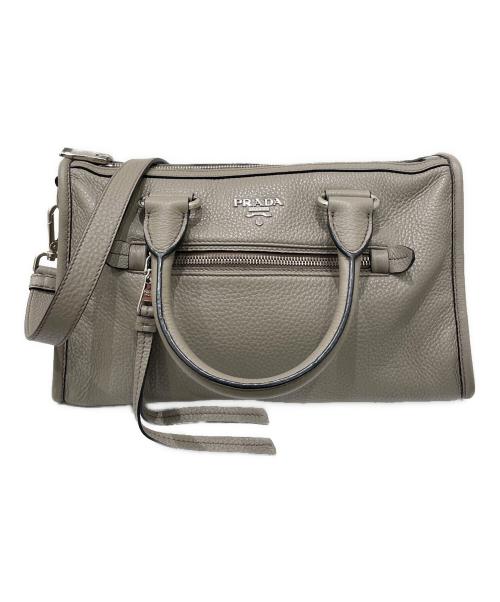 PRADA（プラダ）PRADA (プラダ) ヴィッテロダイノ2WAYバッグ グレージュ サイズ:-の古着・服飾アイテム