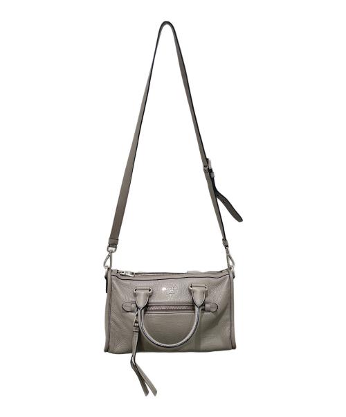 PRADA（プラダ）PRADA (プラダ) ヴィッテロダイノ2WAYバッグ グレージュ サイズ:-の古着・服飾アイテム