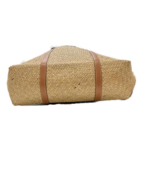 JIMMY CHOO（ジミーチュウ）JIMMY CHOO (ジミーチュウ) RAFFIA TOTE かごバッグ/ラフィアトート ベージュの古着・服飾アイテム