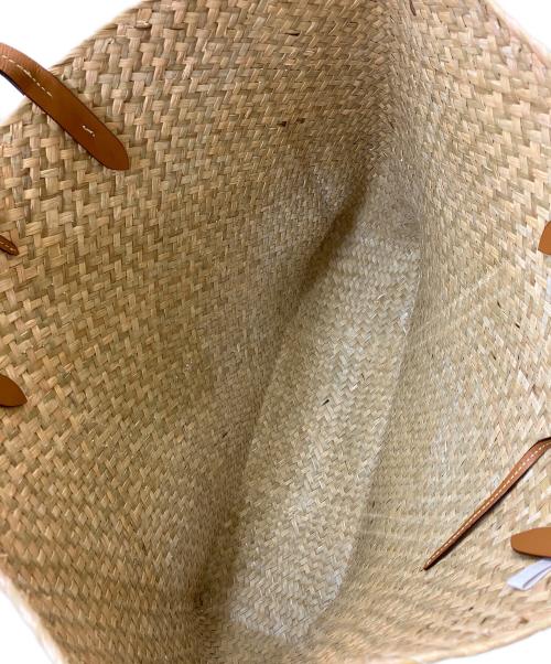 JIMMY CHOO（ジミーチュウ）JIMMY CHOO (ジミーチュウ) RAFFIA TOTE かごバッグ/ラフィアトート ベージュの古着・服飾アイテム