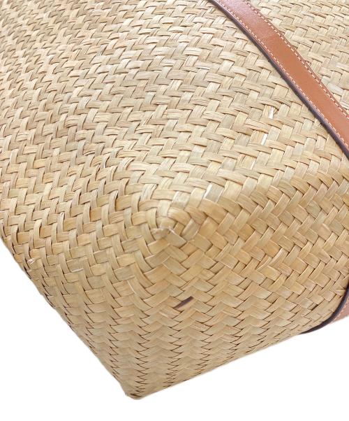 JIMMY CHOO（ジミーチュウ）JIMMY CHOO (ジミーチュウ) RAFFIA TOTE かごバッグ/ラフィアトート ベージュの古着・服飾アイテム