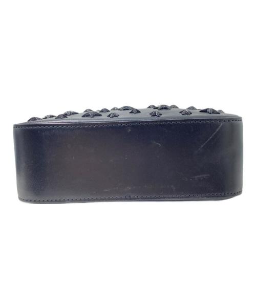 JIMMY CHOO（ジミーチュウ）JIMMY CHOO (ジミーチュウ) スタッズ チェーンショルダーバッグ ブラックの古着・服飾アイテム