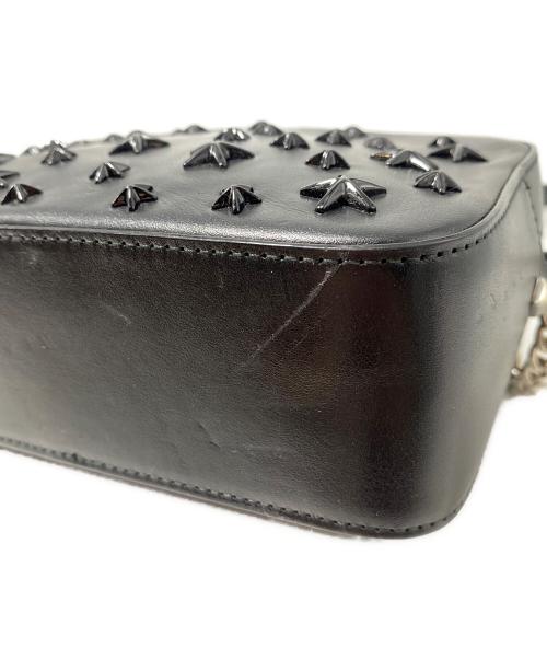 JIMMY CHOO（ジミーチュウ）JIMMY CHOO (ジミーチュウ) スタッズ チェーンショルダーバッグ ブラックの古着・服飾アイテム