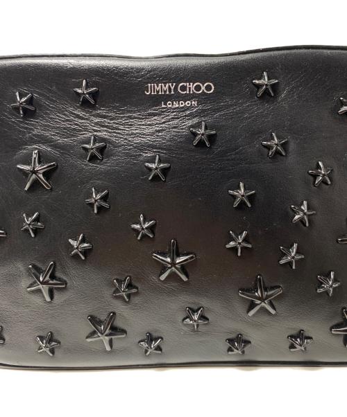 JIMMY CHOO（ジミーチュウ）JIMMY CHOO (ジミーチュウ) スタッズ チェーンショルダーバッグ ブラックの古着・服飾アイテム