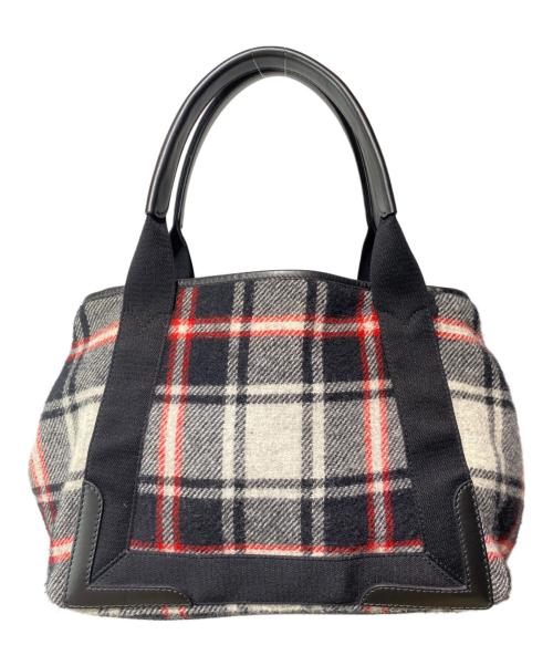 BALENCIAGA（バレンシアガ）BALENCIAGA (バレンシアガ) カバス チェック柄 ハンドバッグ ブラックの古着・服飾アイテム