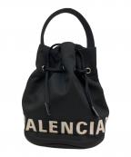 BALENCIAGAバレンシアガ）の古着「ロゴ刺繍ナイロン2wayバッグ」｜ブラック