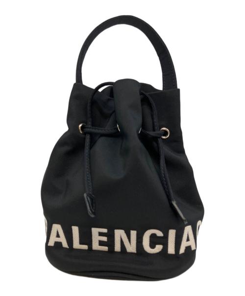 BALENCIAGA（バレンシアガ）BALENCIAGA (バレンシアガ) ロゴ刺繍ナイロン2wayバッグ ブラックの古着・服飾アイテム