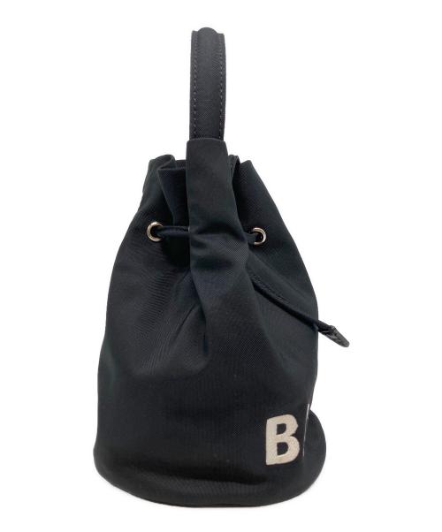 BALENCIAGA（バレンシアガ）BALENCIAGA (バレンシアガ) ロゴ刺繍ナイロン2wayバッグ ブラックの古着・服飾アイテム