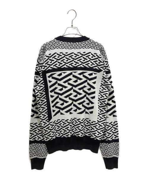 VERSACE（ヴェルサーチェ）VERSACE (ヴェルサーチェ) アールデコ プルオーバーニット ホワイト サイズ:48の古着・服飾アイテム
