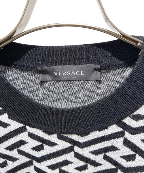 VERSACE（ヴェルサーチェ）VERSACE (ヴェルサーチェ) アールデコ プルオーバーニット ホワイト サイズ:48の古着・服飾アイテム