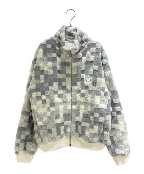 LOUIS VUITTON（ルイ ヴィトン）LOUIS VUITTON (ルイ ヴィトン) ダモフラージュスノーフリースブルゾン ホワイト サイズ:Lの古着・服飾アイテム