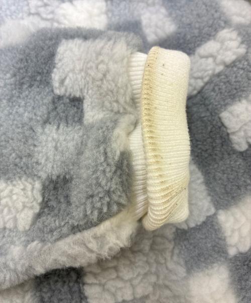 LOUIS VUITTON（ルイ ヴィトン）LOUIS VUITTON (ルイ ヴィトン) ダモフラージュスノーフリースブルゾン ホワイト サイズ:Lの古着・服飾アイテム