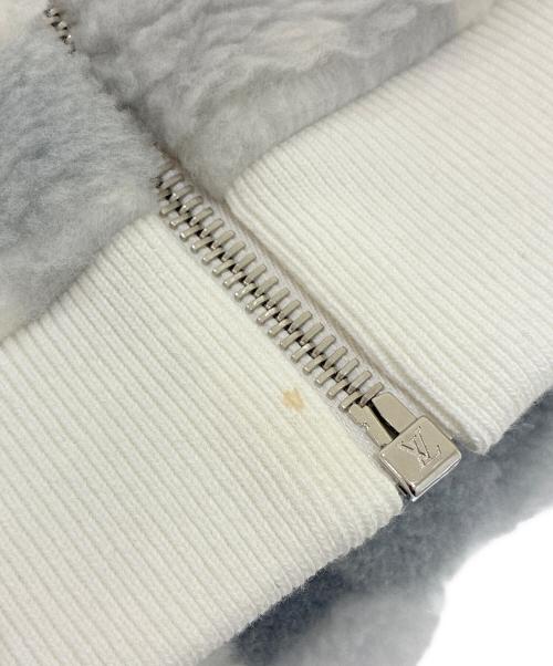 LOUIS VUITTON（ルイ ヴィトン）LOUIS VUITTON (ルイ ヴィトン) ダモフラージュスノーフリースブルゾン ホワイト サイズ:Lの古着・服飾アイテム