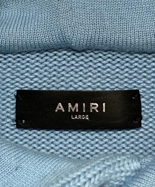 AMIRI（アミリ）AMIRI (アミリ) ニットパーカー スカイブルー サイズ:Lの古着・服飾アイテム